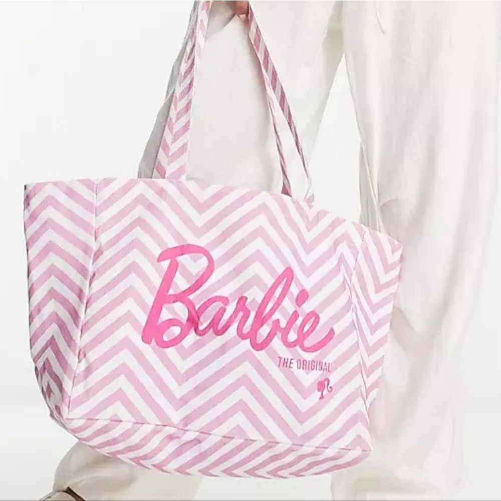 SkinnyDip London X Barbie Chevron Print XL Tote- Pink